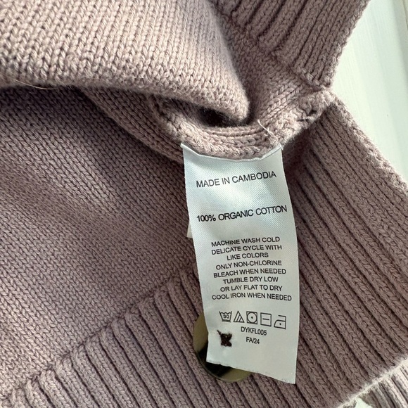 Quince Vintage Rose Button-Up 100% Organic Cotton Cropped Cardigan - Picture 3 of 6